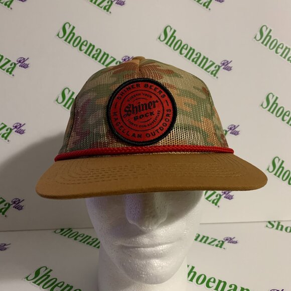 Magellan Outdoor Shiner Bock Rope Hat Patch Camo Camouflage Trucker Snapback Cap - Picture 1 of 8